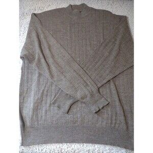 Tuscan Sweater Mens XL Pullover Wool Blend Italy Grey Thin